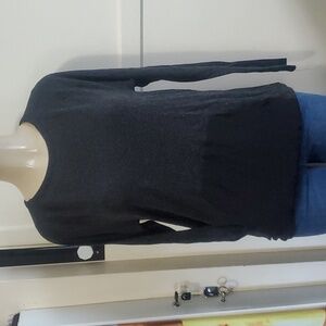 ZARA Gray Color Block Pocket Sweatshirt Top Size M